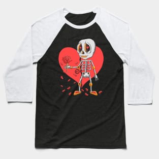 Cute Skeleton- Dia De Los Muertos - I Got You A Rose Baseball T-Shirt